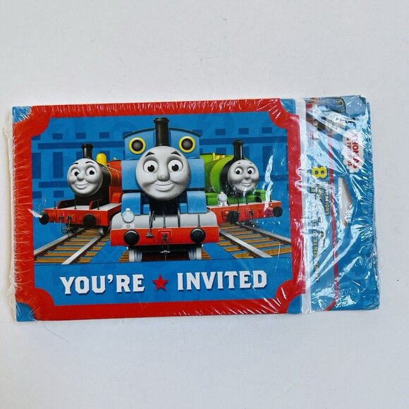 Thomas and Friends Train 8 Invitations 8 Thank You Post Cards 8 Envelopes - Picture 2 of 5